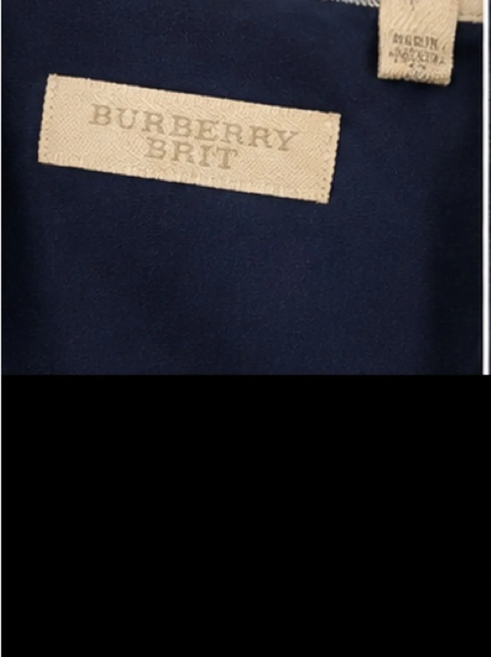 Burberry Navy Long-Sleeve Dress Shirt with Contrast Trim - Picture 5 of 8